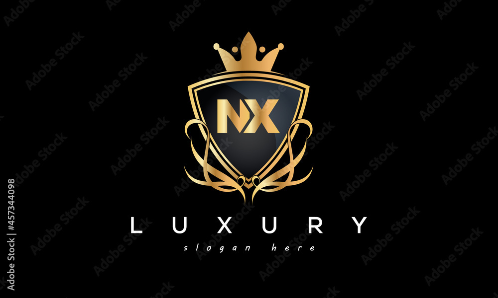 NX creative luxury letter logo NX creative luxury letter logo