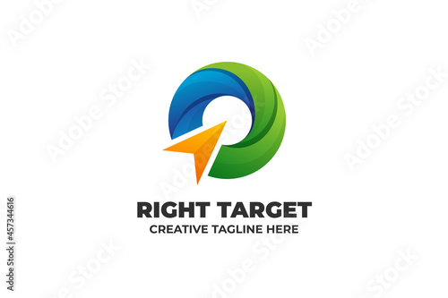 Arrow Target Strategy Abstract Logo Template