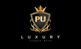 PU creative luxury letter logo