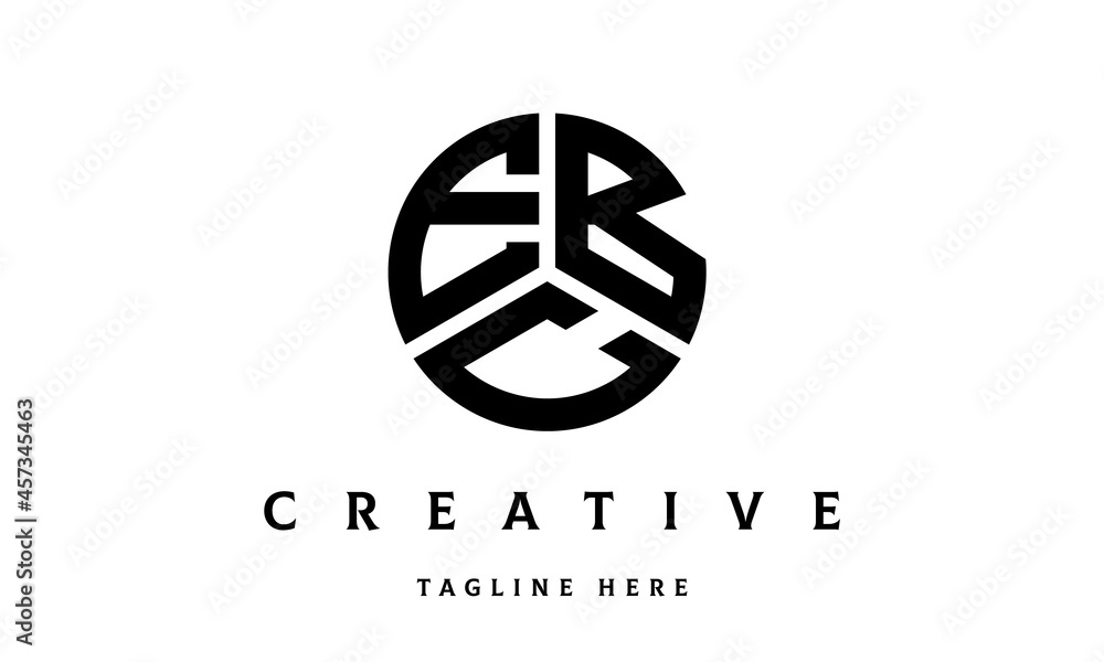 EBC creative circle three letter logo EBC creative circle three letter logo
