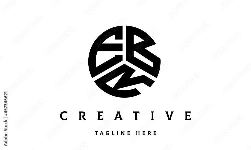 EBR creative circle three letter logo EBR creative circle three letter logo
