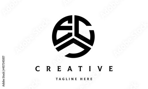 ECJ creative circle three letter logo