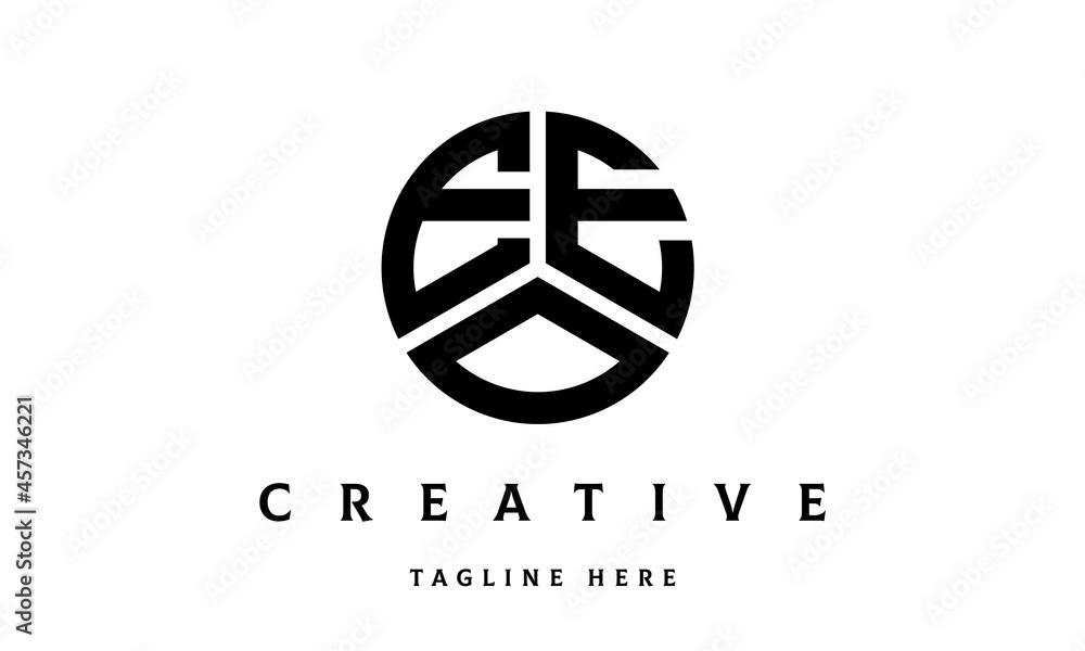 EEO creative circle three letter logo EEO creative circle three letter logo