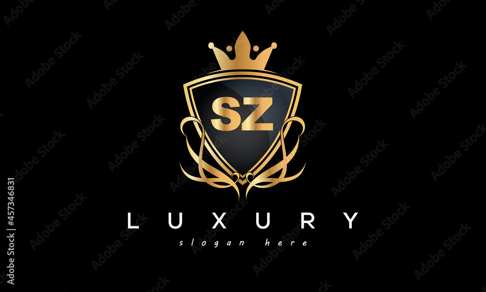 SZ creative luxury letter logo SZ creative luxury letter logo
