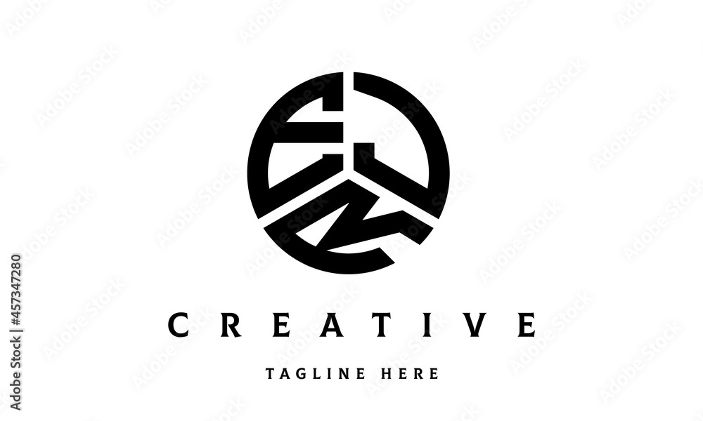 EJR creative circle three letter logo EJR creative circle three letter logo