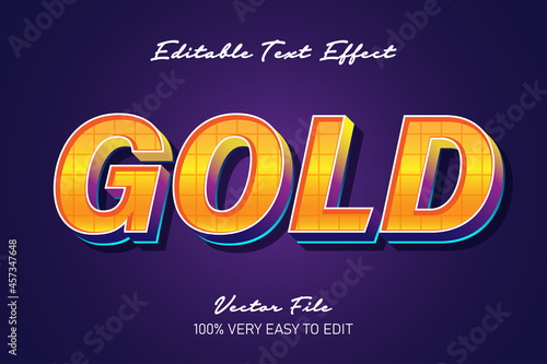 gold pop art modern text effect