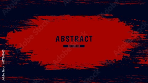 Abstract Red Frame Grunge Texture Design In Dark Blue Background