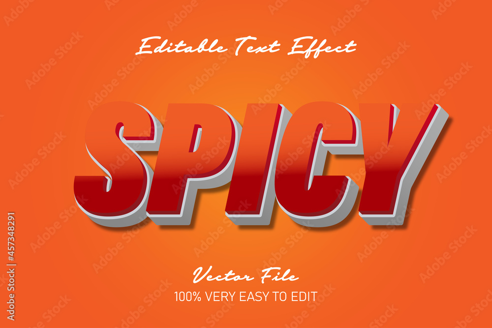 red bold spicy text effect