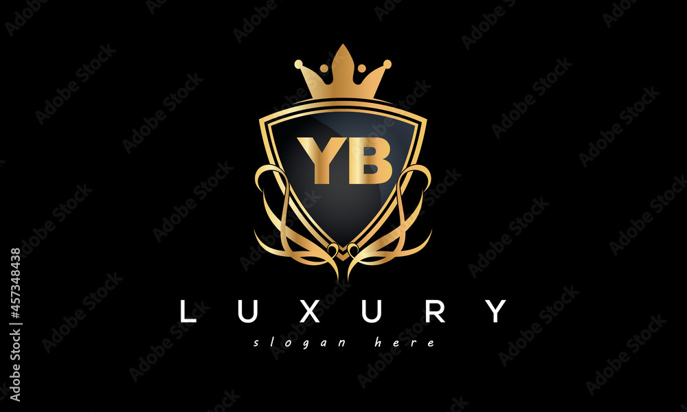 YB creative luxury letter logo YB creative luxury letter logo
