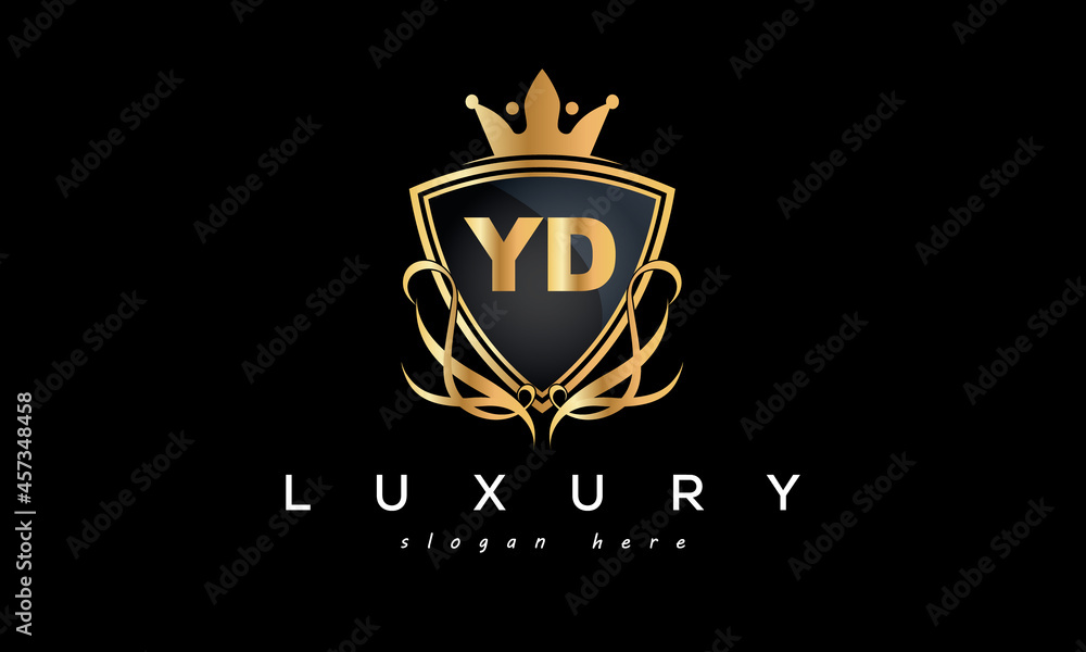YD creative luxury letter logo YD creative luxury letter logo