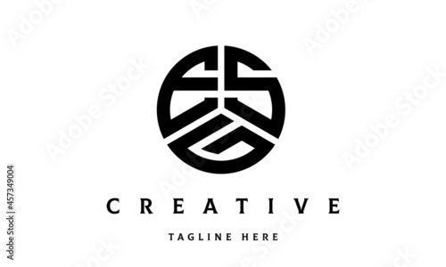 ESG creative circle three letter logo