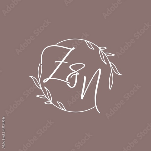 ZN wedding initials monogram logo ideas