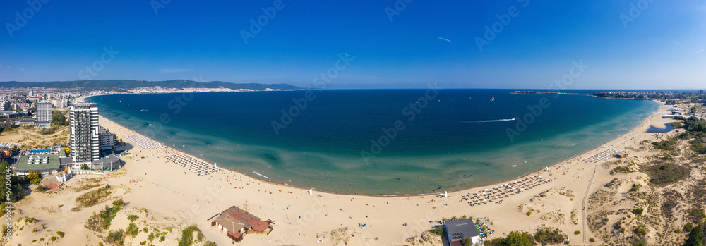 Aerial view to a sea resort Sunny Beach, Bulgaria