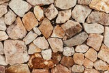 Brown natural stone wall pattern and background texture