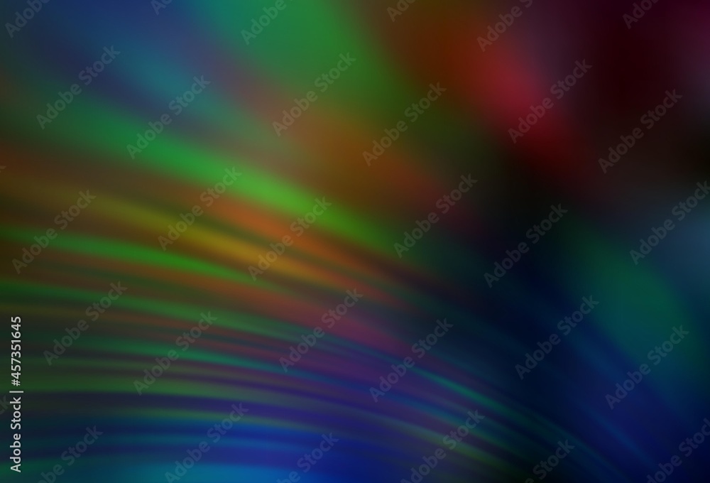 Dark Multicolor vector abstract blurred background.