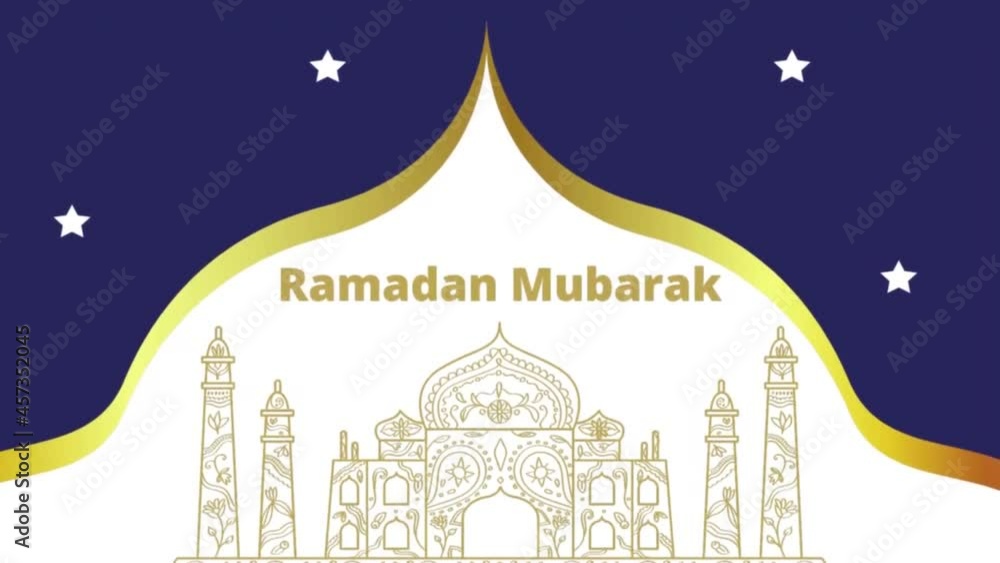 eid aladha golden lettering with taj mahal ,4k video animated. Happy ...