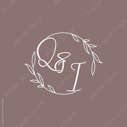 QI wedding initials monogram logo ideas