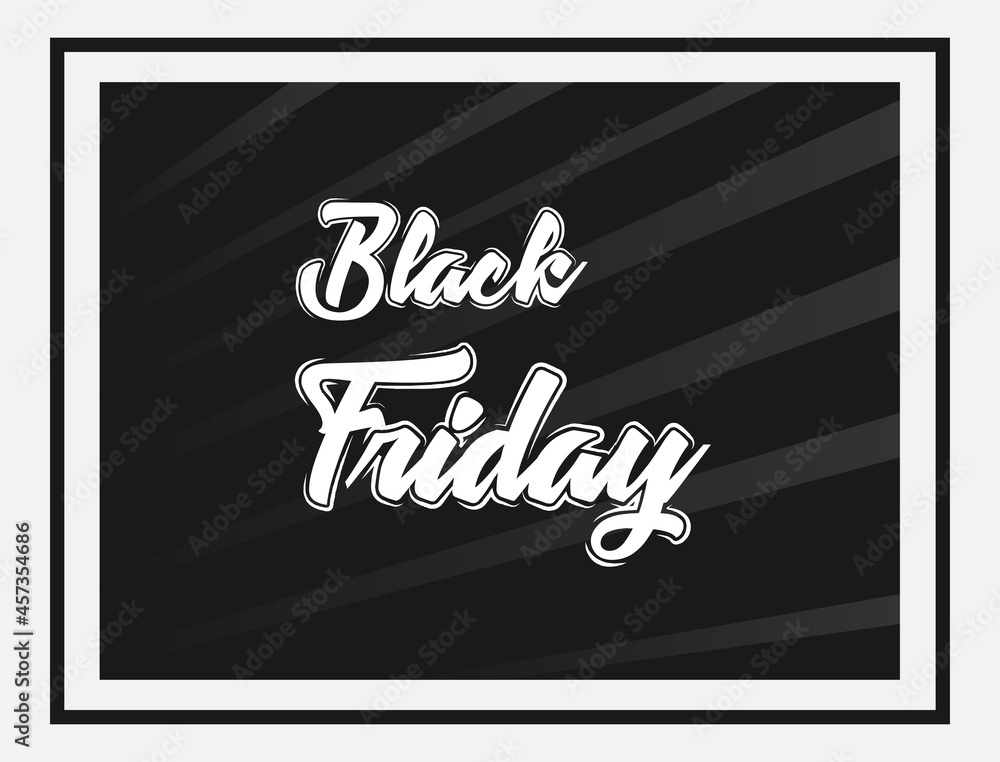 Obraz premium Black Friday design with dark background and text and shining light 