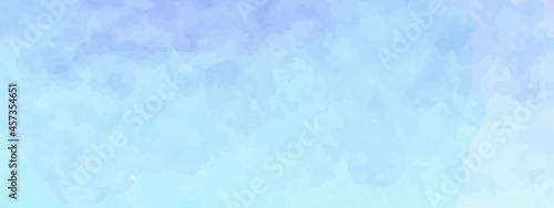 Hand painted watercolor sky and clouds, blue,lighte ,orange, white abstract watercolor background, vector illustration
