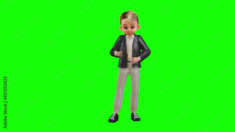 3d animation with a Toon boy with a back pack, smiles, poses and walks happily along to school 3d animation with a Toon boy with a back pack, smiles, poses and walks happily along to school