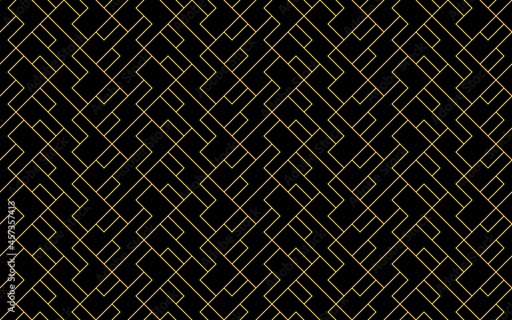 Fototapeta premium The geometric pattern with lines. Seamless vector background. Gold and black texture. Graphic modern pattern. Simple lattice graphic design