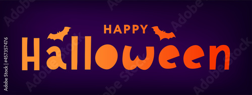 Happy Halloween Text Banner Lettering Holiday Special offer Shop Now