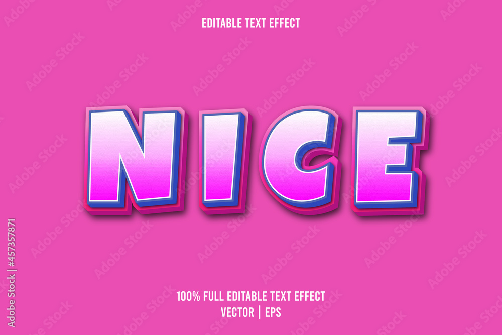 Obraz Nice editable text effect pink color