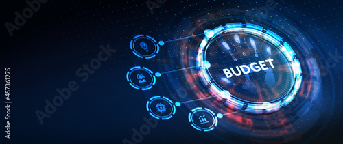 Photos Budget planning business finance concept on virtual screen interface