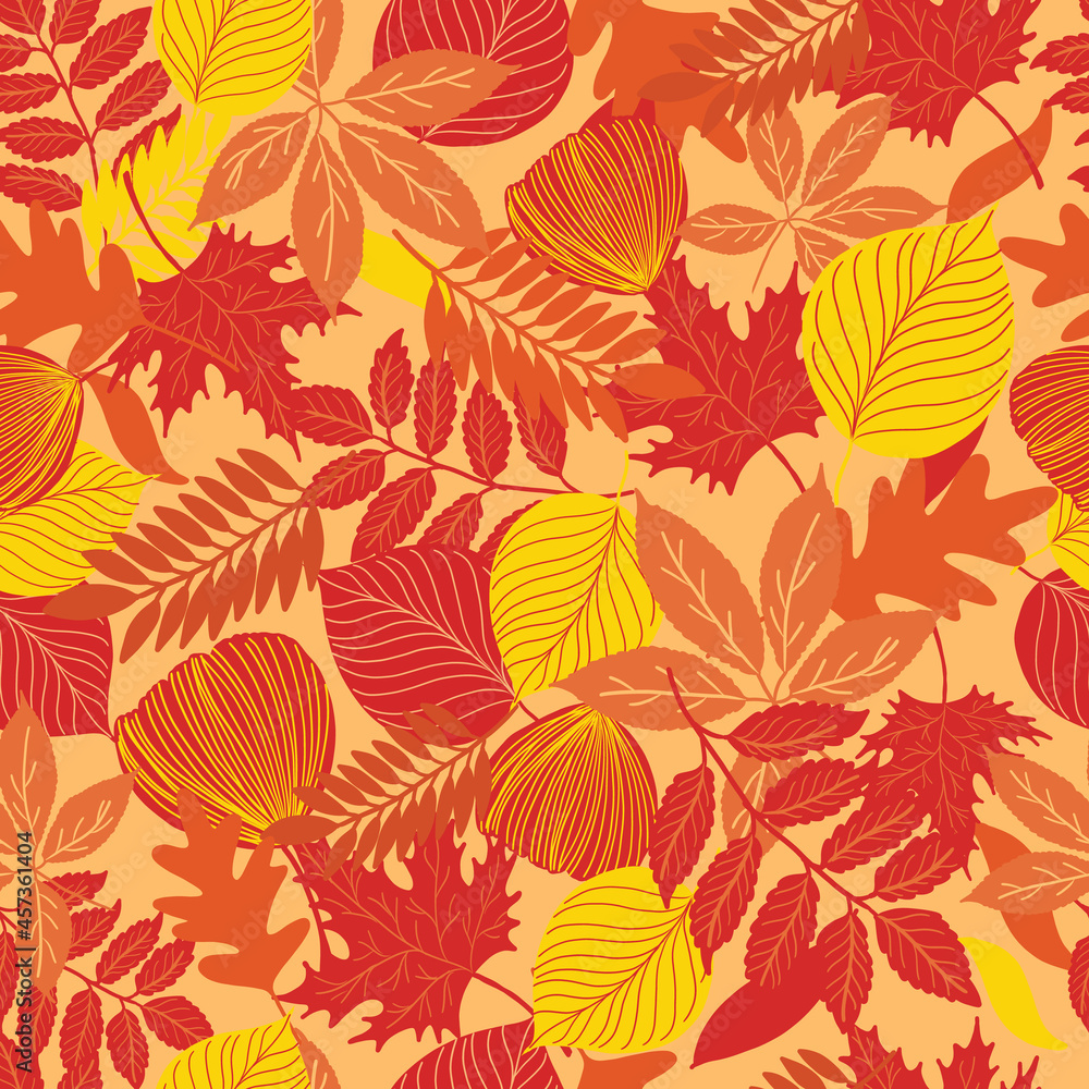 seamless background with autumn leaves seamless background with autumn leaves