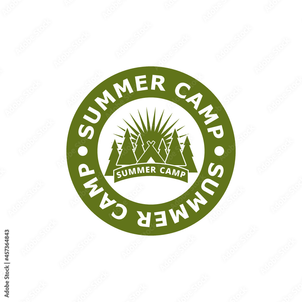 Summer camp icon isolated on white background Summer camp icon isolated on white background