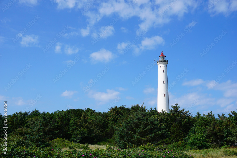 Blick auf den Lyngvig Fyr ein Leuchtturm in Dänemark