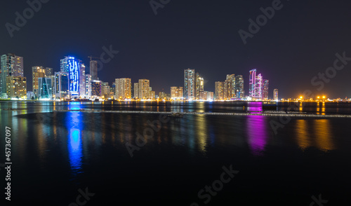 Night view of Sharjah