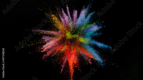 Freeze motion shot of color...