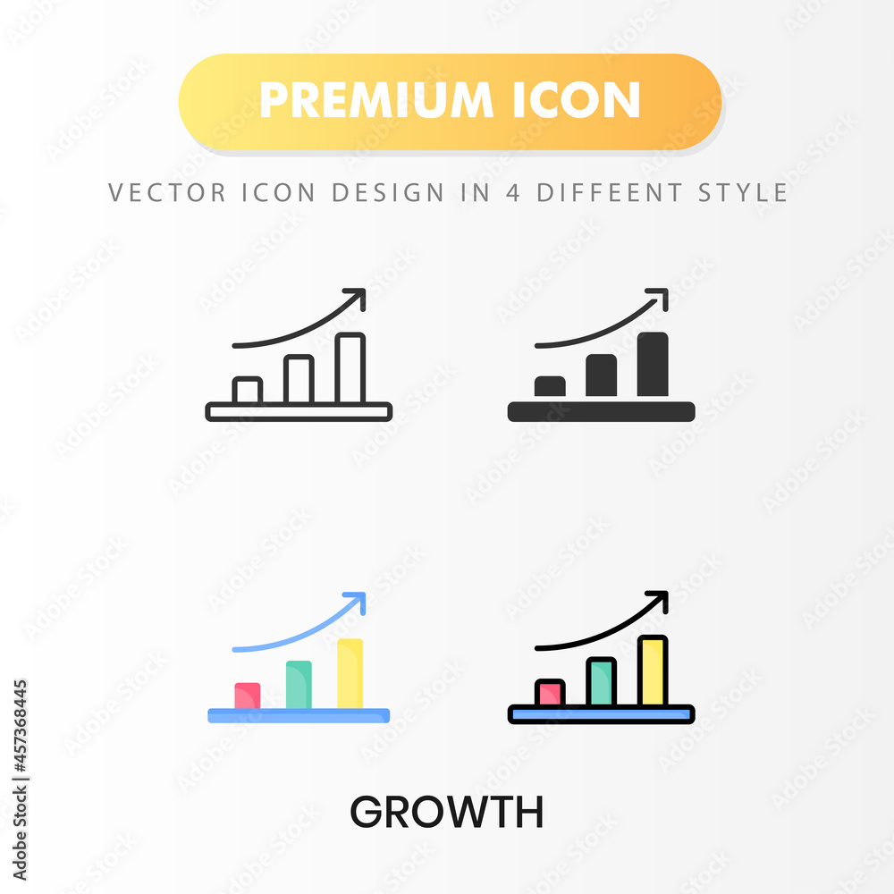 growth icon for your website design, logo, app, UI. Vector graphics illustration and editable stroke.