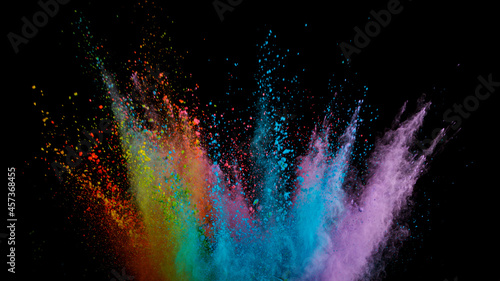 Freeze motion shot of color...