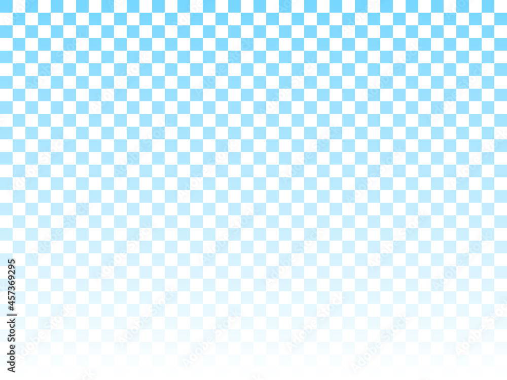 グラデーション 消えていくブロックチェック 市松模様 背景 水色 白 上 Stock Illustration Adobe Stock