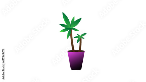 yucca plante vecteur pot violet