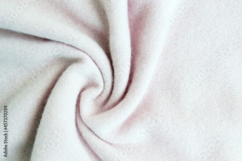 Cashmere texture, natural wool, draped, top view, concept of winter and autumn comfort