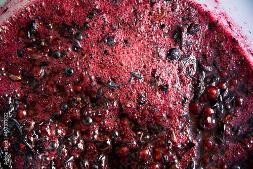 Grape pulp of red wine from a dark grape variety