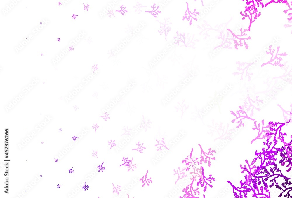 Light Purple, Pink vector elegant template with sakura.