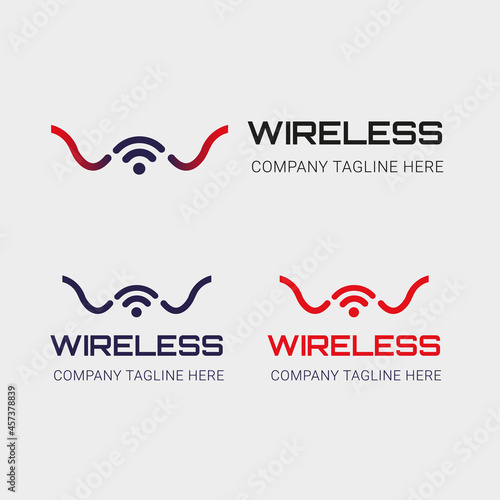 W Letter Logo. Wireless Logo. Logo Template.