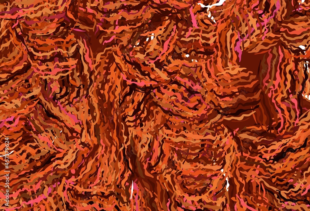 Fototapeta premium Dark Red vector pattern with wry lines.