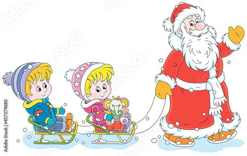 Santa Claus friendly smilin...