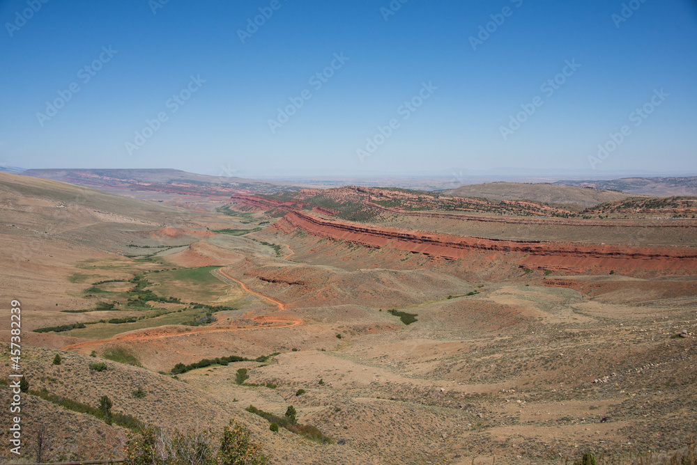 Fototapeta premium A high desert landscape, Lander, Wyoming, USA
