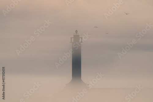 Vuohensalo lighthouse and the morning fog