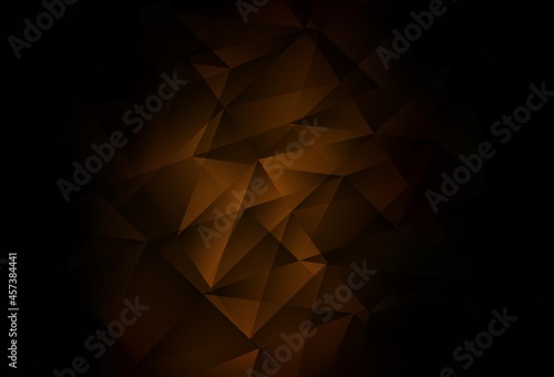 Dark Brown vector layout with lines, triangles.