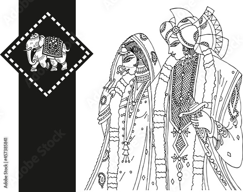 Tribal Pattern elephant Paisley design, Royalty Free Cliparts, Stock Illustration with seamless border