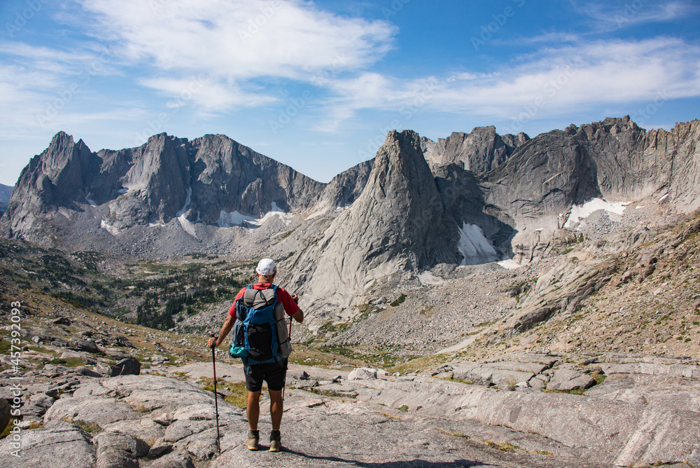 Trekking in the Pingora Peak and the Cirque of Towers, Wind River Range, Wyoming, USA