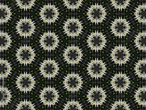 Abstract Geometric Floral Tile Background Wallpaper