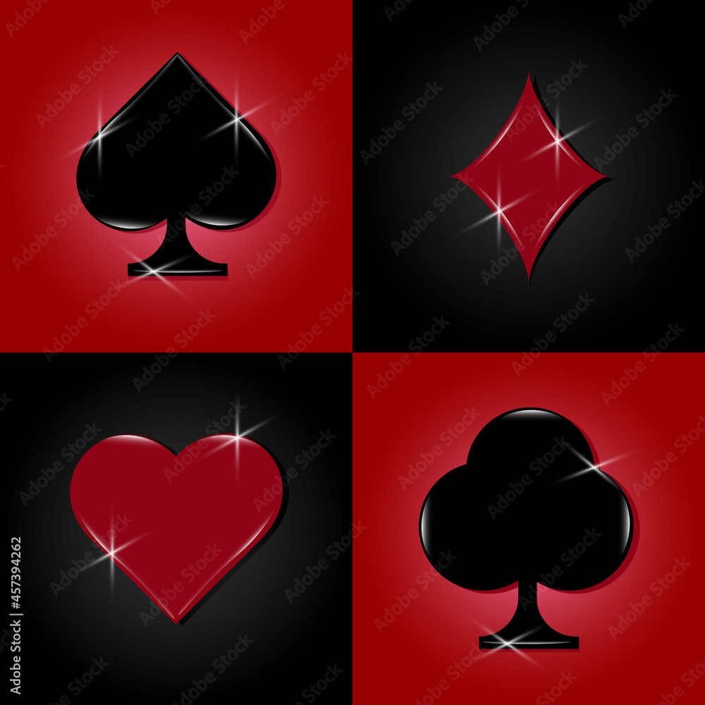 Glass poker. Vector illustration. Eps10